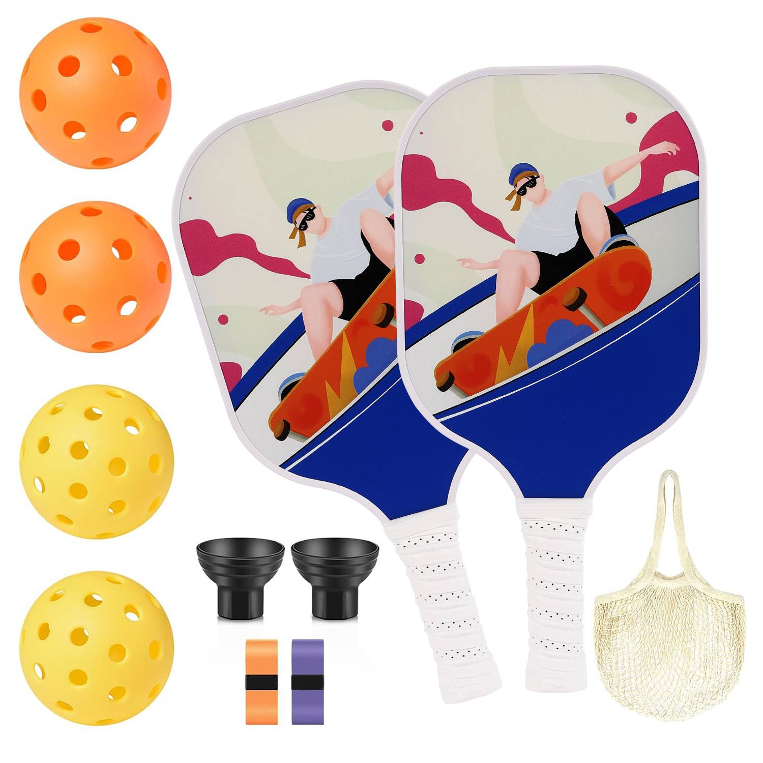 Glass Fiber Piccorns 2 shots+4 ball+2 ball suction vessel+2 hand glue +1 net pocket [Model 6608]